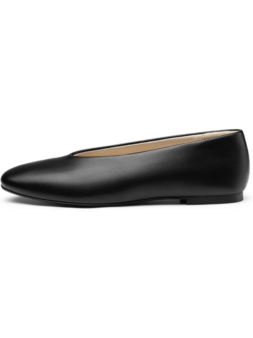 Athlefit Women's Black Closed Round Toe Comfort Flats Slip On Casual Shoes